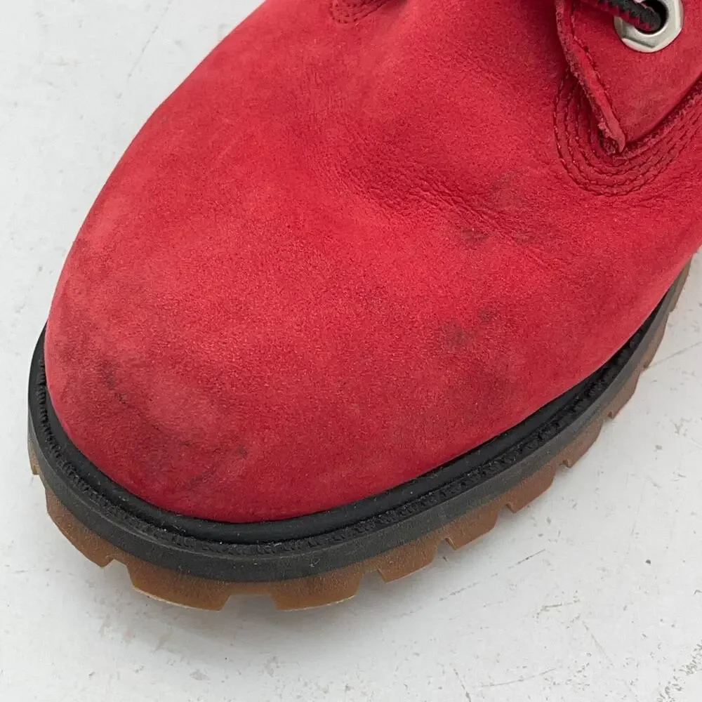 Timberland Premium Boot Primaloft 200g Leather Slip Resistant Red Us Size 6.5